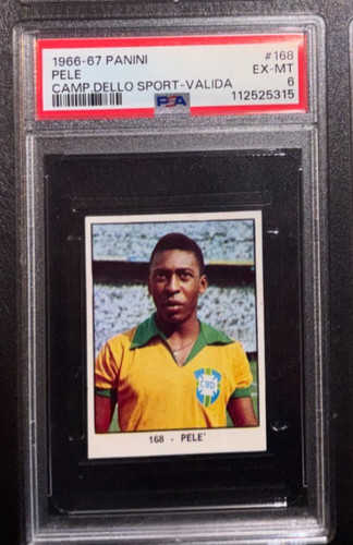 1966 Panini Campioni #168 Pele VALIDA PSA 6 EX-MT only 5 higher - looks nicer!