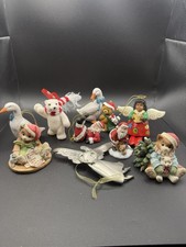 Lot Of 10 Mixed Christmas Ornaments And Figurines As Is