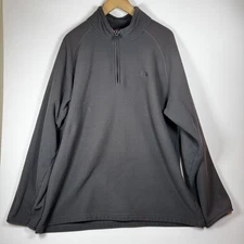 North Face Pullover Mens 2XL Gray Quarter Zip Grid Fleece Performance Outdoor