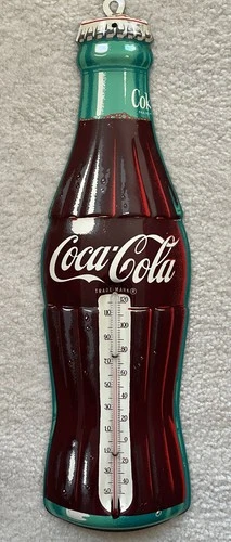 Vintage, Original, 1958 Coca-Cola, Coke, Soda, Robertson, Working Thermometer