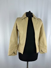 Womens Noble Prato Leather Jacket Size 42 Eu Beige Medium Size 12