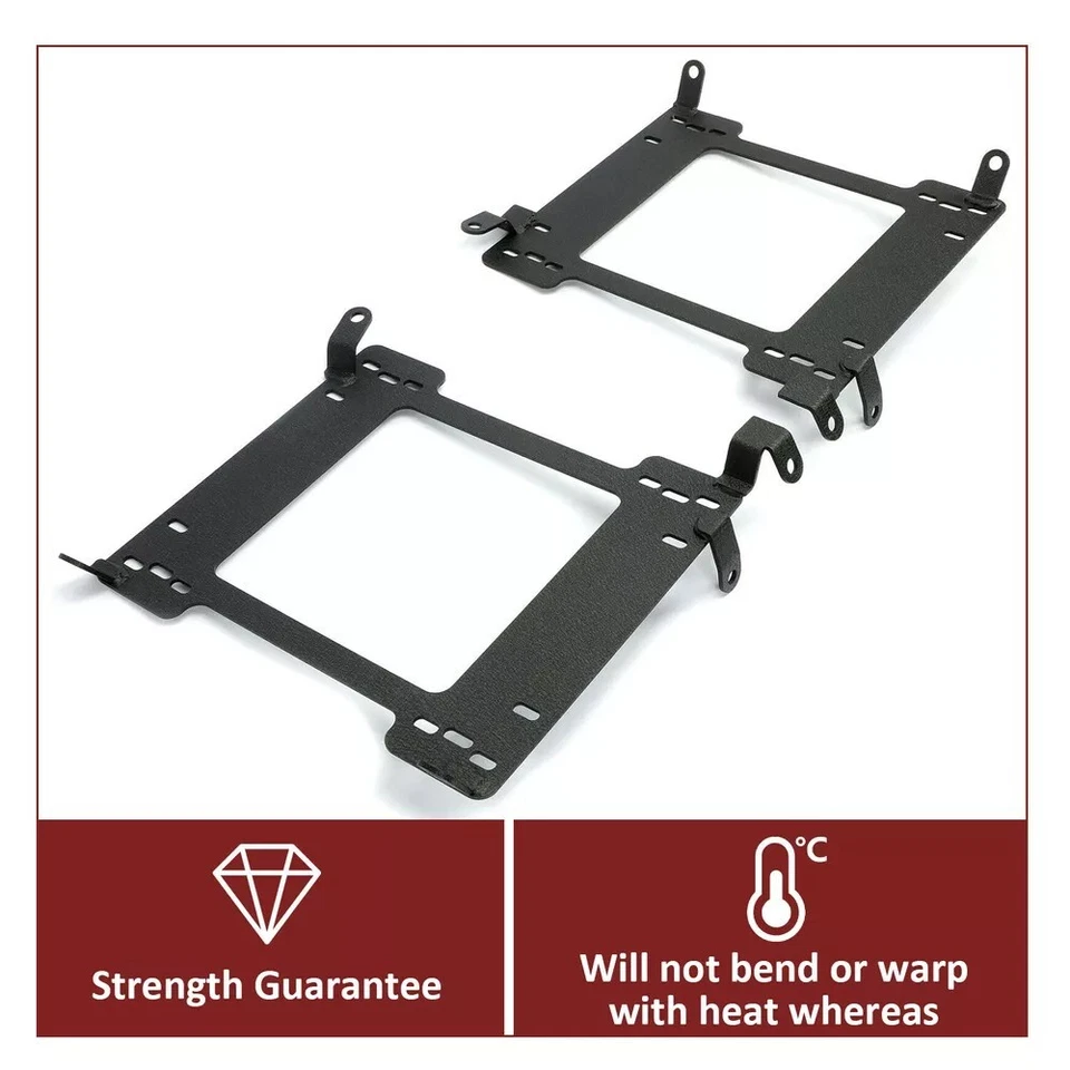 For 1993-2007 Subaru Impreza WRX STI Racing Seats Base Bracket Rail Track Pair - Image 4 of 4
