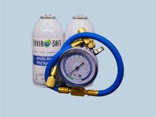 Arctic Air For R12 Cold Air Fast 2 Cans 4 Oz. Brass Charging Gauge Arctic Air For R12 Cold Air Fast 2 Cans 4 Oz. Brass Charging Gauge