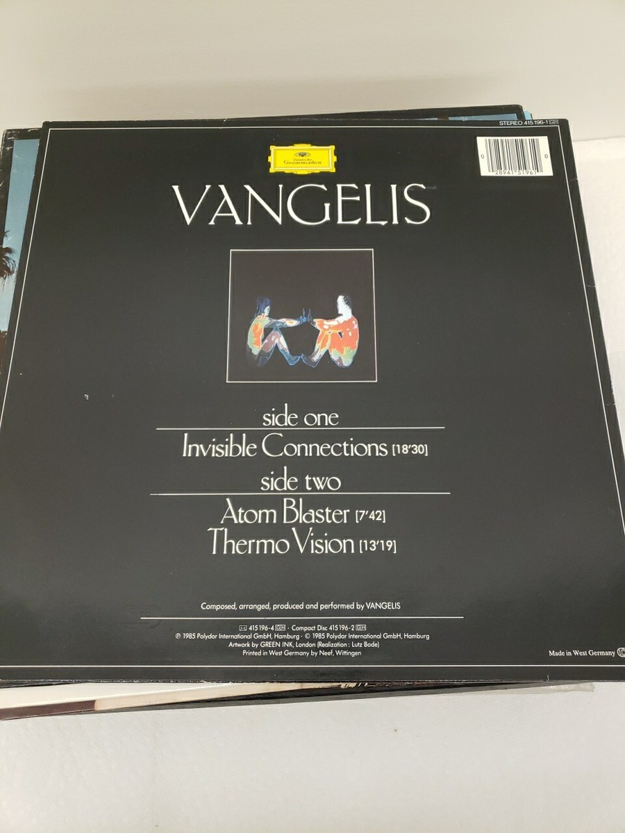 VANGELIS INVISIBLE CONNECTIONS Grammophon 415 196-1 1985 LP VG+/E