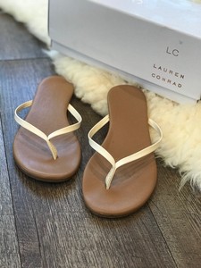 lauren conrad flip flops white