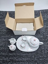 Andrea By Sadek Doll Tea Set Pink Polka Dots