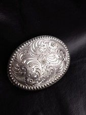 Vintage Wages Made in USA German Silver Belt Buckle