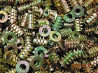 LOT OF 50 EZ-LOK 10-32 Flanged Die Cast Zinc Hex-Drive Threaded Insert for Wood