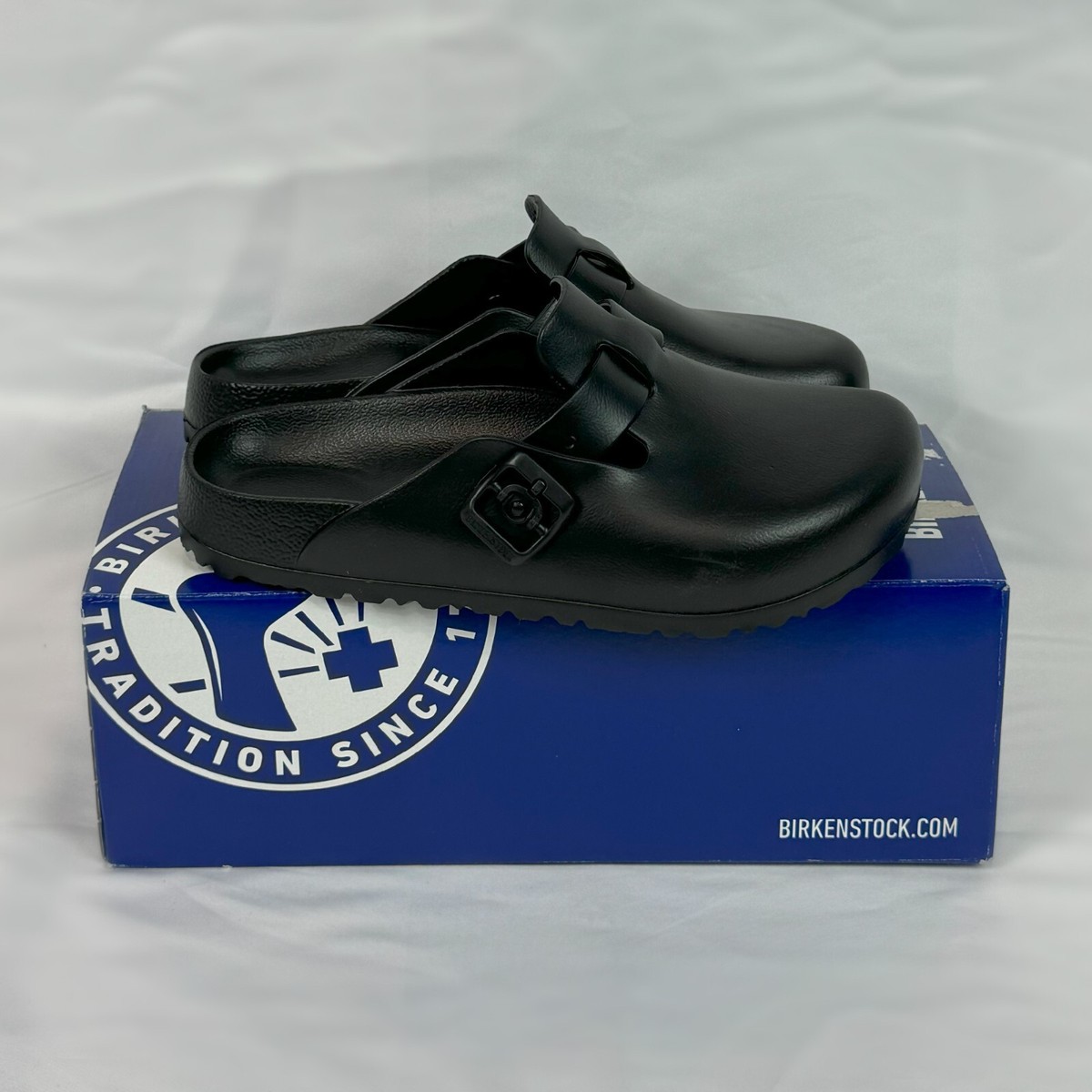 BIRKENSTOCK ESSENTIALS BOSTON EVA BLACK | eBay