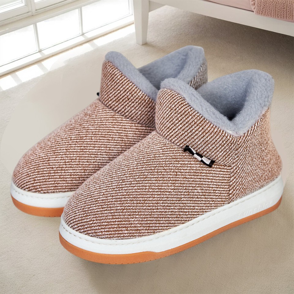 Men Women Warm Bootie Slippers Slipon NonSlip Bedroom Booties Memory