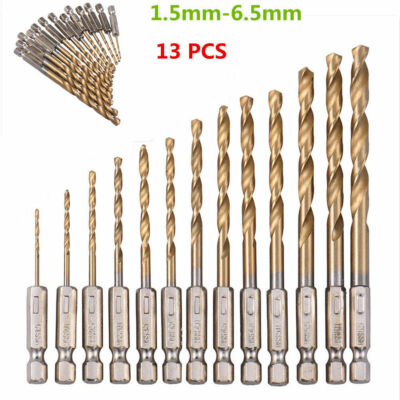 13PCS Quick Professional Change High Speed Steel Hex Shank Drill Bits Set