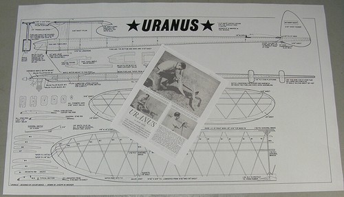 Model Airplane Plans (FF): URANUS 46", 275s.i. Contest 1/2A by Oscar Mayes - Picture 2 of 3