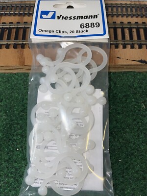 HO Scale Accessories - 6889 - Omega clips, 20 pieces