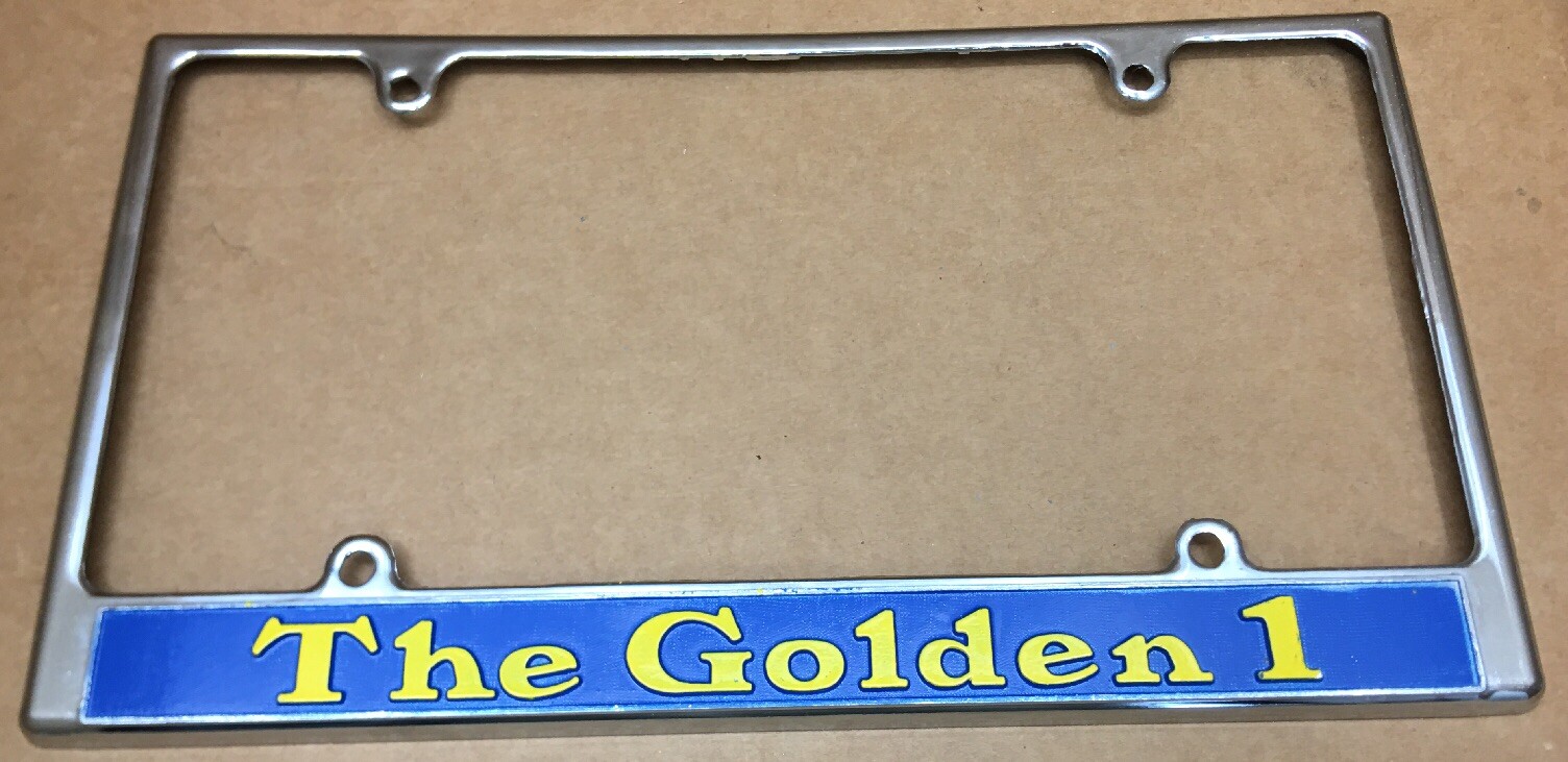 RARE PAIR THE GOLDEN 1 CAR LICENSE PLATE FRAMEVINTAGES eBay