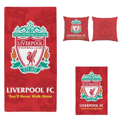 Liverpool FC Official Shadow Crest Fleece Blanket, Towel or