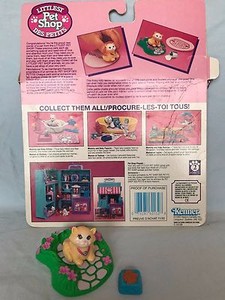 Vtg 1993 Kenner Littlest Pet Shop LPS Lil' Paw Prints Kitty Cat Rolling