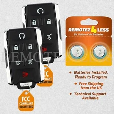 2 For 14 2015 2016 2017 2018 Chevrolet Suburban Tahoe GMC Yukon Remote Key Fob