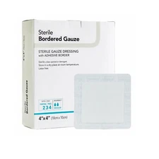 DermaRite (00256) Adhesive Dressing 6 X 6 Inch Gauze White, Pack of 100