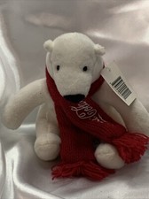 Coca Cola Polar Bear Mini Plush Red Scarf Stuffed Animal Holiday