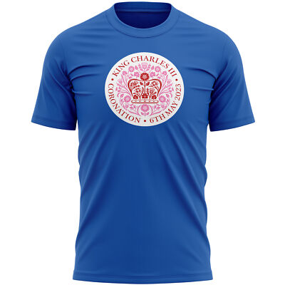Kings Coronation Herren T-Shirts Pink Emblem 2023 King Charles III Souvenirs Männer