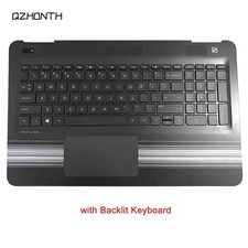 New HP Pavilion 15-AU 15-AW Palmrest Keyboard Touchpad Silver Strips w/ Backlit
