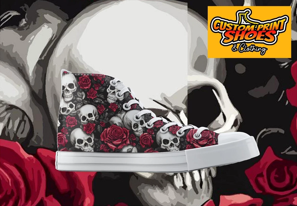 Trainers with roses shop on them