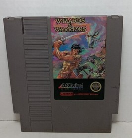 Wizards & Warriors (Nintendo NES) con manuale, custodia di ricambio, PCB blu *LEGGI*