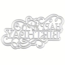 Happy Birthday Cutting Dies Carbon Steel Die Cut Scrapbooking Embossing Stencils