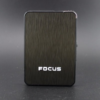 FOCUS ULTRA THIN Automatic Cigarette Case Dispenser with Built in Torch  Lighter