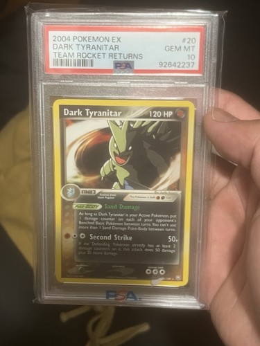 Dark Tyranitar graded PSA 10 for sale on eBay