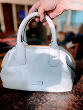 Marc by Marc Jacobs Smooth Grey Leather Dr Top handle Beautiful Yellow Accent