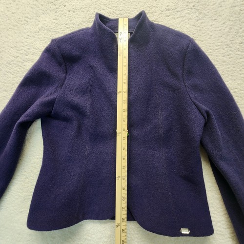 Vintage Geiger Womens Coat Jacket Size 42 Purple Beaded Brooch Button #2205 - Picture 16 of 19