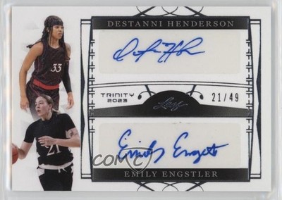 2022 Leaf Trinity Dual Silver 21/49 Destanni Henderson Emily Engstler Auto 0f7h