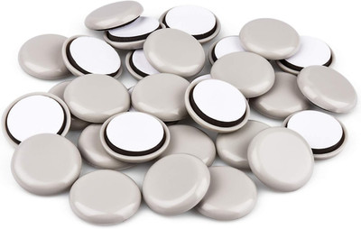 24 Pcs Chair Sliders 1-1/2 Half Inch Small Furniture Sliders for Carpet Round
