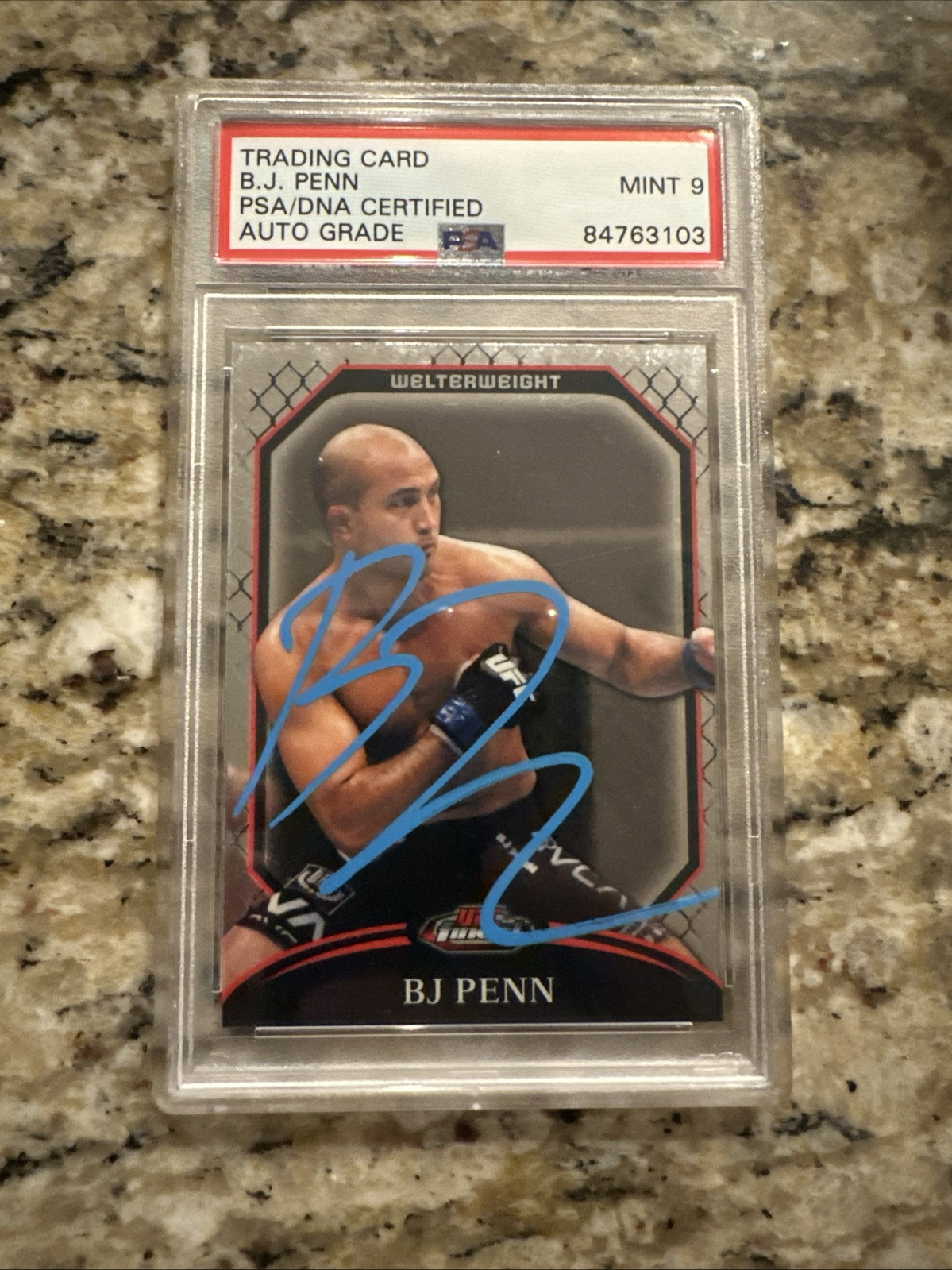 BJ Penn Autograph Signed 2011 Topps Finest  PSA/DNA Mint 9 Autograph