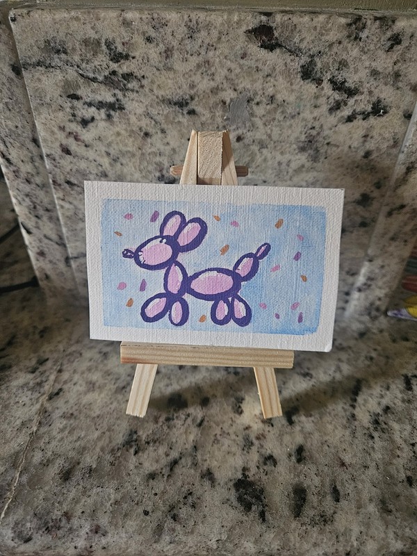 ACEO Original Painting Party Animal