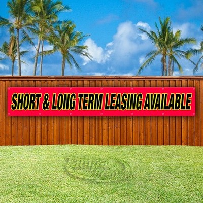 SHORT & LONG TERM LEASING Advertising Vinyl Banner Flag Sign USA XL01852