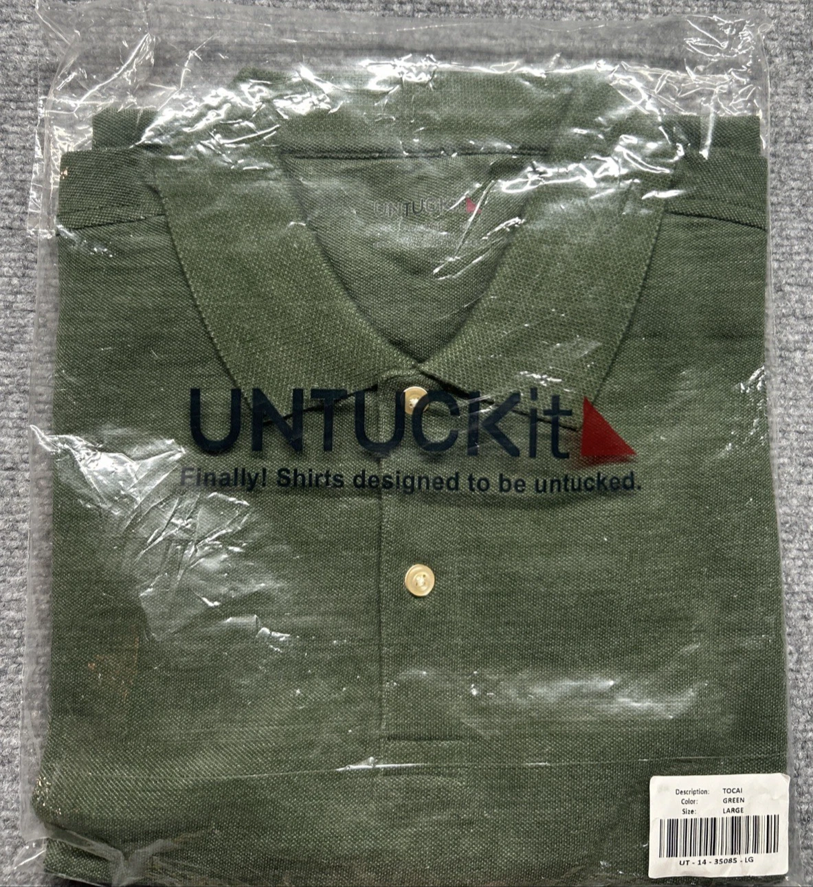 UNTUCKit Tocai Polo Shirt Mens L Green Short Sleeve Cotton Blend New
Opens in a new window or tab