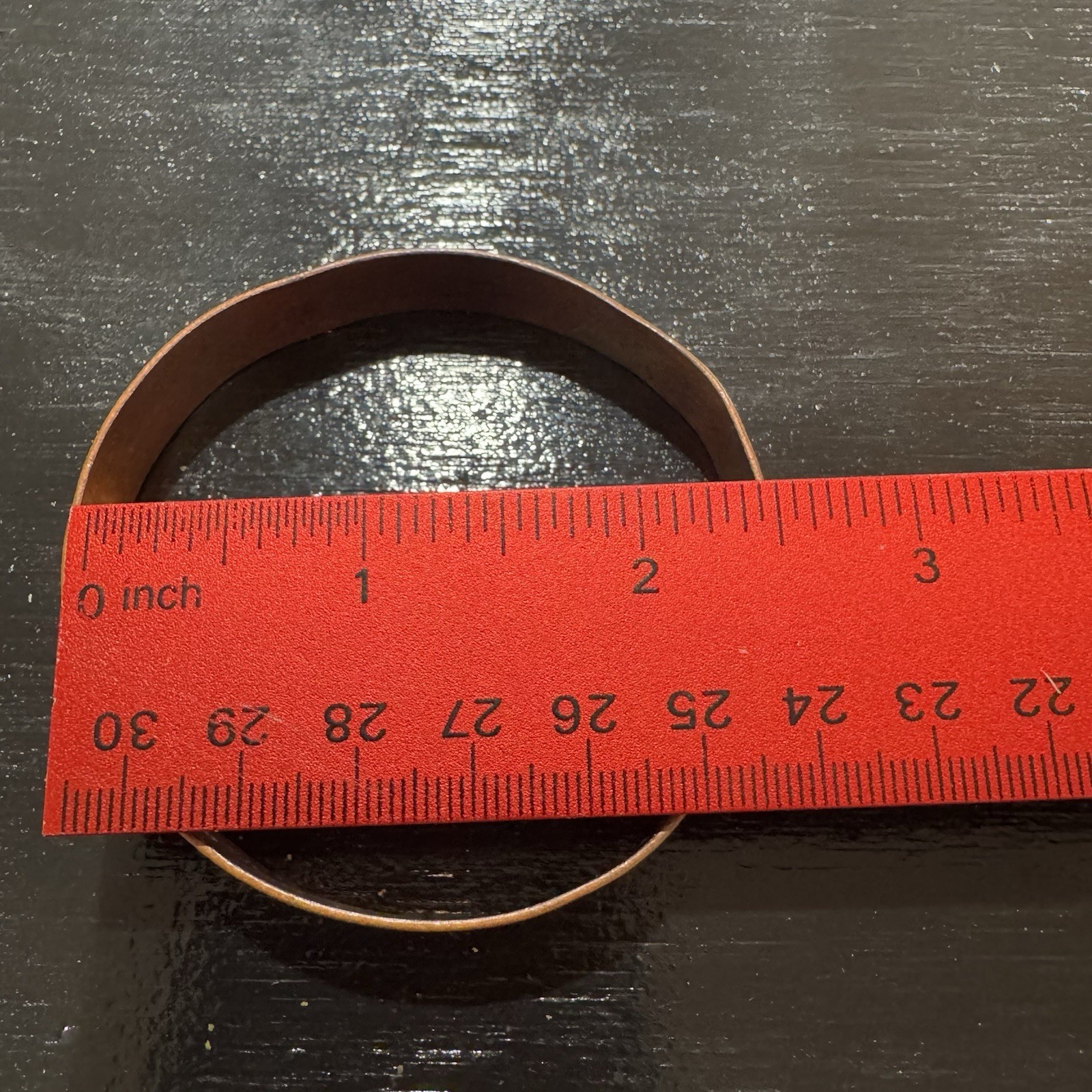 Vintage Solid Copper Cuff Bracelet with Native Am… - image 5