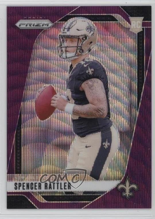 2024 Panini Prizm Rookies Purple Wave 78/99 Spencer Rattler #388 Rookie RC 0j3l