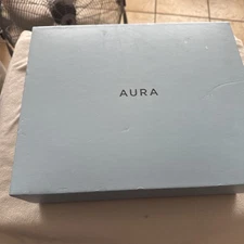 Aura AF100 White Digital LCD Photo Frame & Power Adapter 10.1" iPhone Compatible