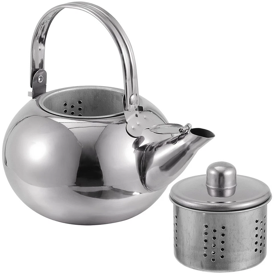 Convenient Teapot Kettle Bollitore Teiera in Acciaio Inossidabile Cucina - Immagine 3 di 4