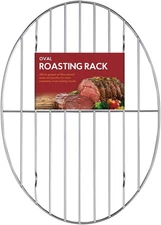 HIC Kitchen Oval Baking Broiling Roasting Racks, Chrome Plated Steel Wire