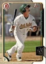 2015 Bowman #BP141 Jaycob Brugman Oakland Athletics