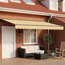WALPLUS patio canopy 4x3m yellow white anthracite waterproof UV garden shade