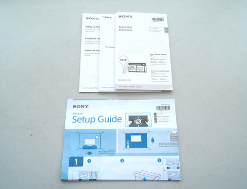 Sony XBR 75X940E 65X930E 55X930E TV Instruction Manual w/ Setup Guide FREE SHIP!
