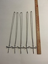 5 NAIL CROSS NECKLACE SILVER COLORED D220