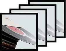 12.5x12.5 Vinyl Record Frame, Rustic Brown Album Picture Frame Fits 12x12 LP ...