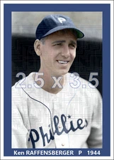 Ken Raffensberger  1944 Philadelphia Phillies - choose a style - colorized print