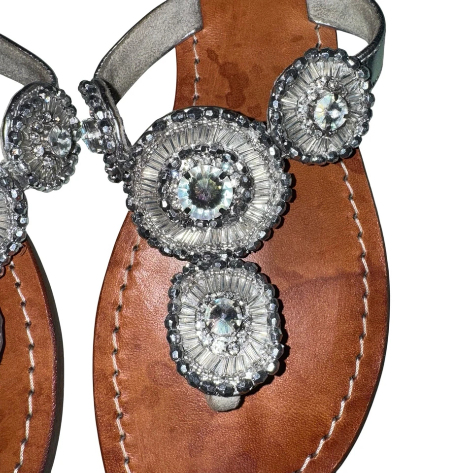 Chanclas de colección Mystique para mujer de cuero cristal estrás joya talla 6 Foto 3 de 4